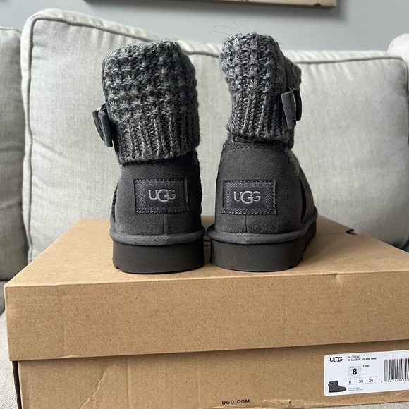 UGG boots: Classic Solene Mini boots, size 8. Worn once, like new condition. - Picture 6 of 7